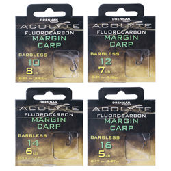Drennan Hooks To Fluorocarbon Barbless Acolyte Margin Carp